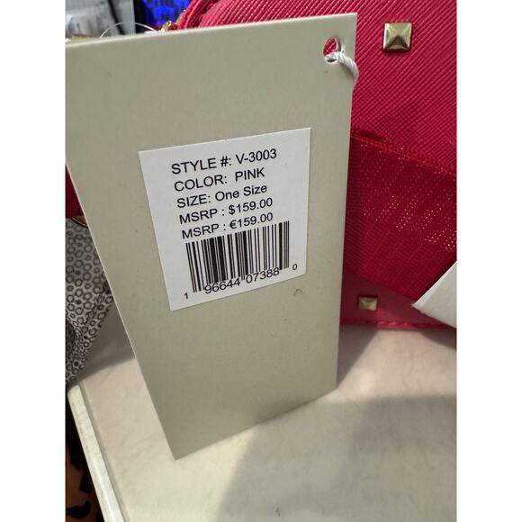 NWT Valentino Orlandi, Blush/PINK Crossbody Studded Bag MSRP $159 SAME DAY SHIP - Picture 5 of 5